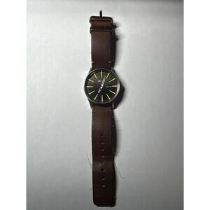 Nixon The Sentry 42mm Stainless Steel Horween Leather Men's Watch New Battery